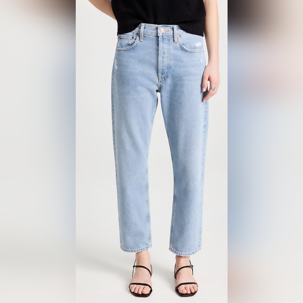 Agolde Parker Ankle Straight Button Fly Jeans